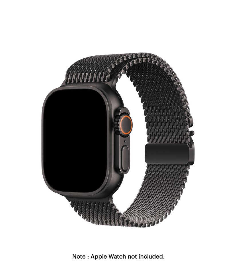 stainless steel milanese milanese band amazon Black Milanese Loop Apple WatchBand (42/44/45/49mm) Buy At