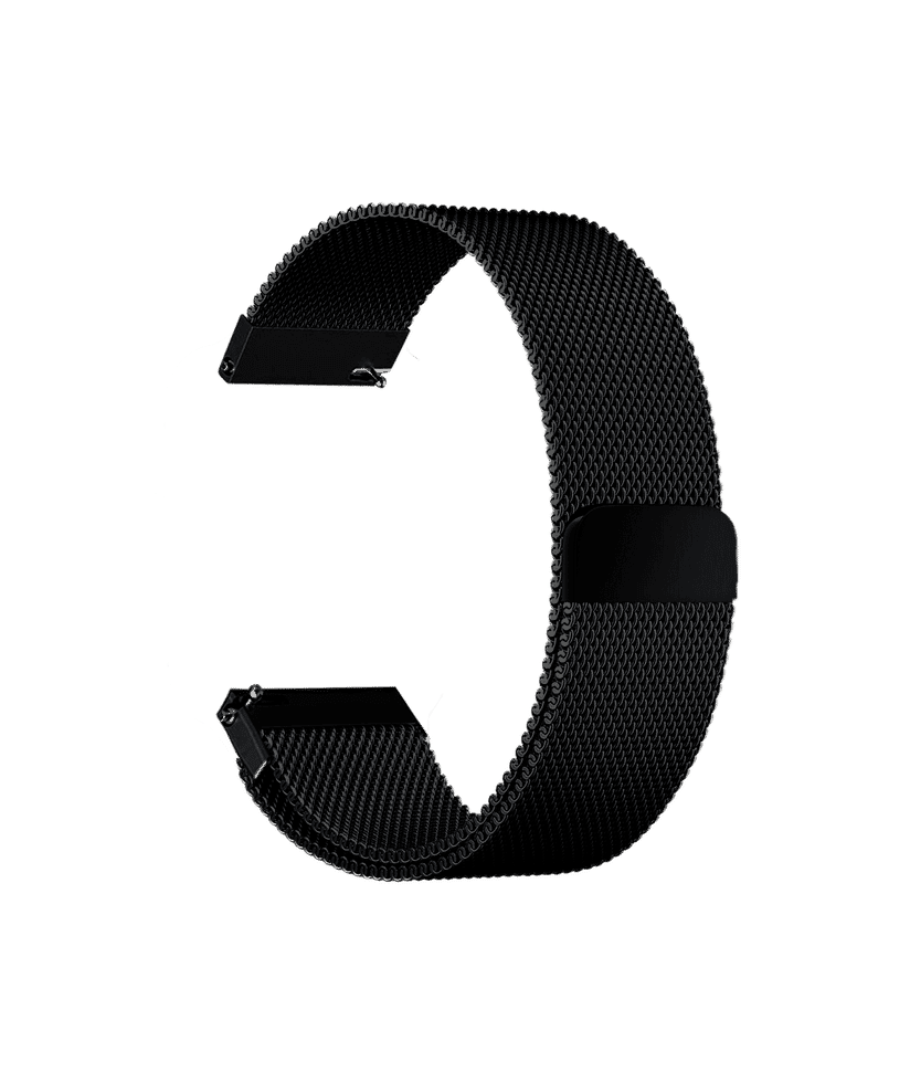 Black Milanese Loop Universal WatchBand 22mm Buy At DailyObjects