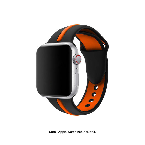 

Black-Orange Two Tone Silicone Apple WatchBand (42/44/45/49mm)
