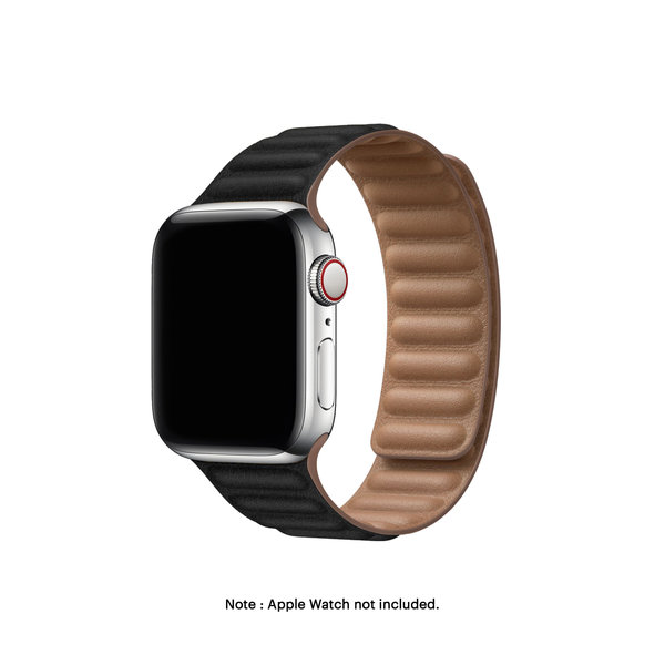 

Black Poppy Leather Link Apple WatchBand (38/40/41mm)