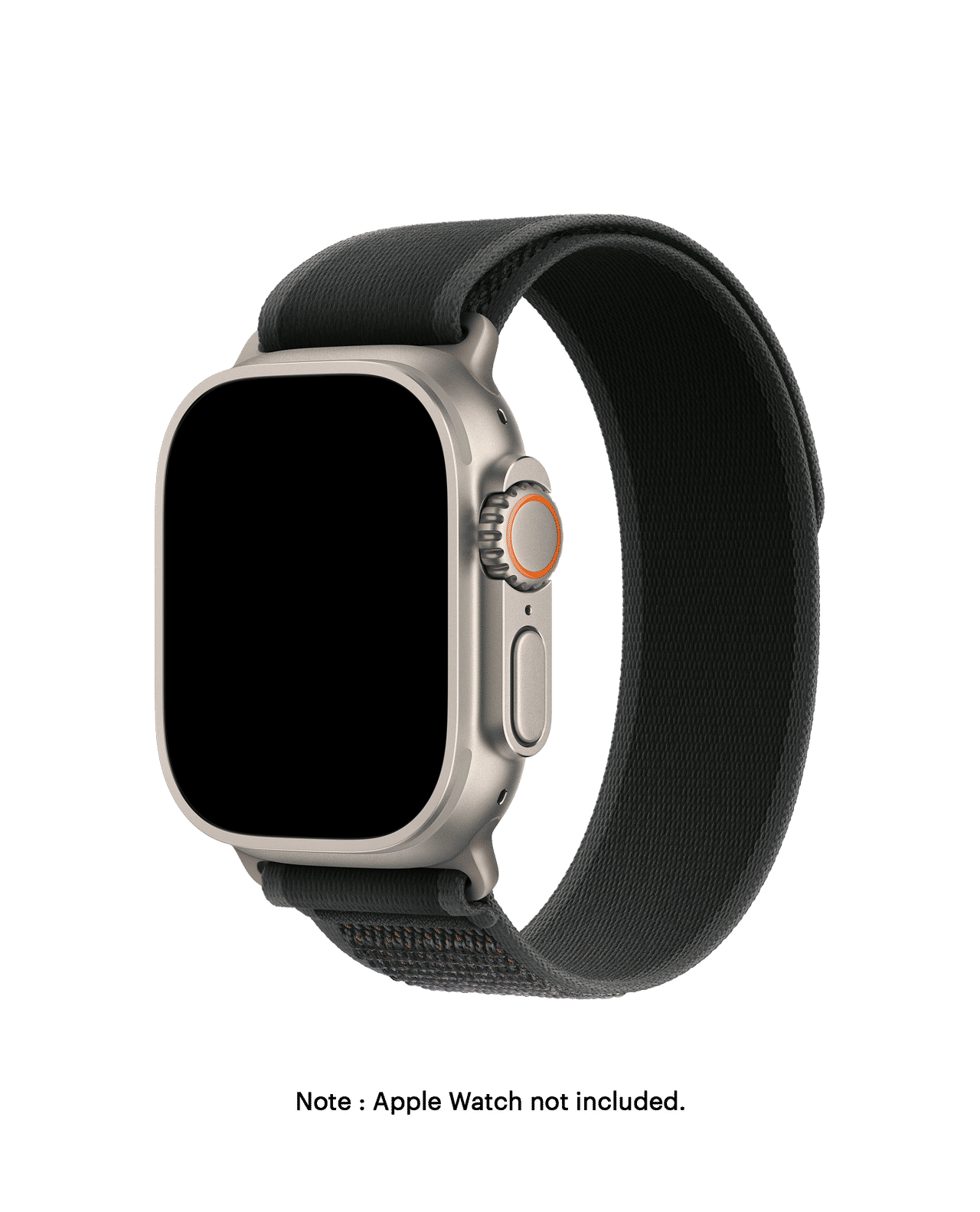 Black Pull Tab Nylon Weave Apple WatchBand (38/40/41/42mm)