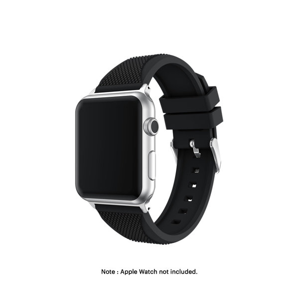 

Black Resistance Silicone Apple WatchBand (42/44/45/49mm)