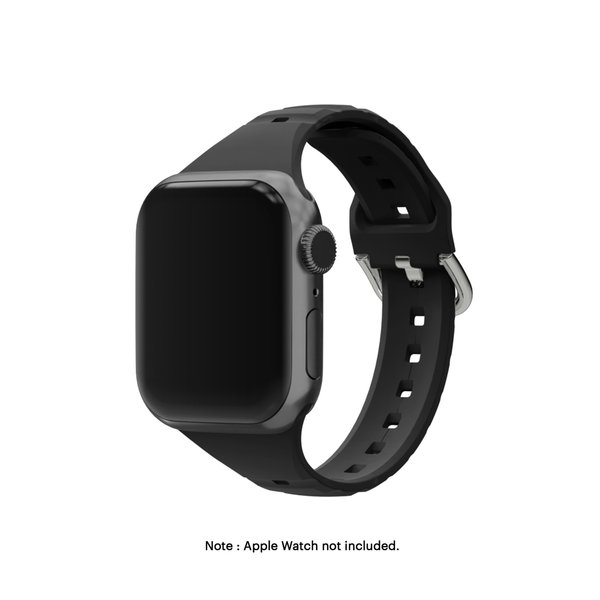 

Black Ribbed Silicone Apple WatchBand (38/40/41mm)