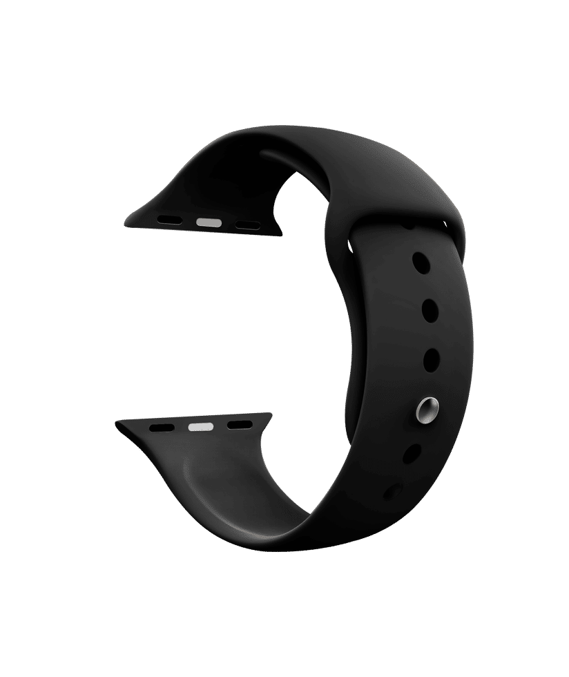 Black silicone apple watch band hotsell