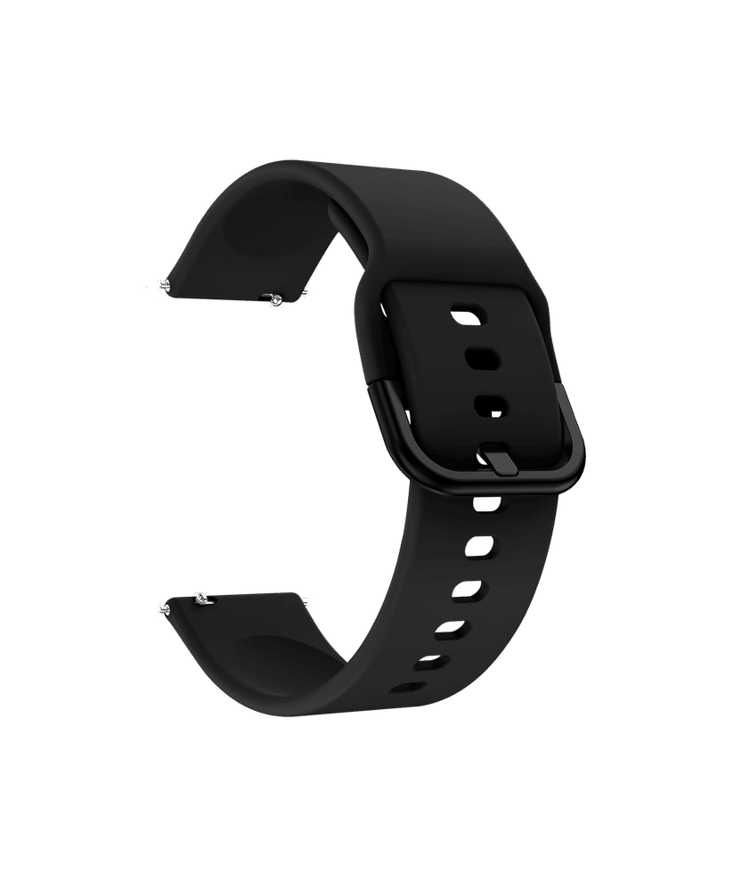 Black Silicone Buckle Universal WatchBand (20mm) Buy At DailyObjects