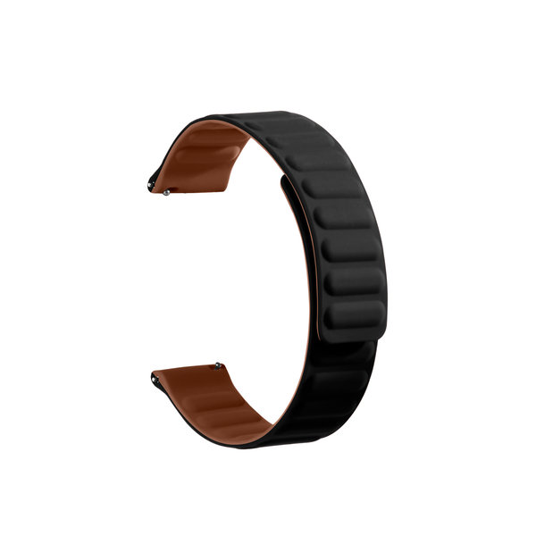 

Black Silicone Magnetic Poppy WatchBand for Samsung/OnePlus/Fitbit Smartwatches (20mm)