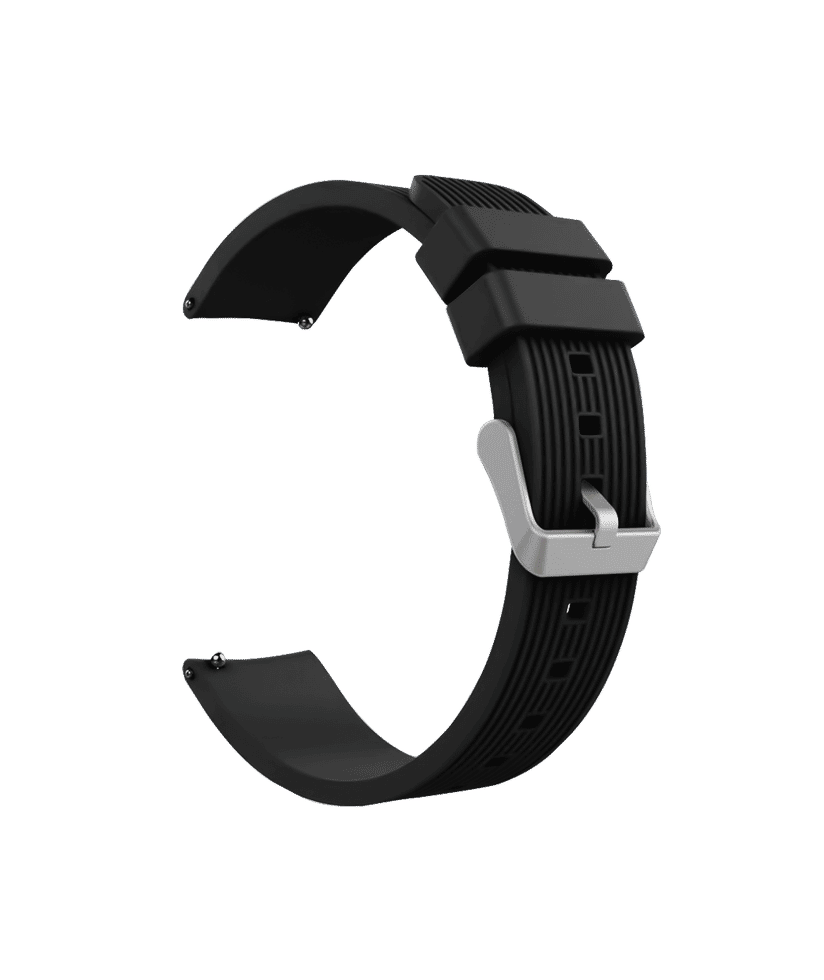 Black Silicone Universal WatchBand 20mm Buy At DailyObjects