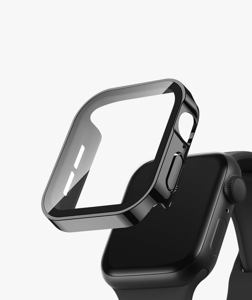 Black Sleek Fit Apple Watch Series Case with Screen Protector (41mm)