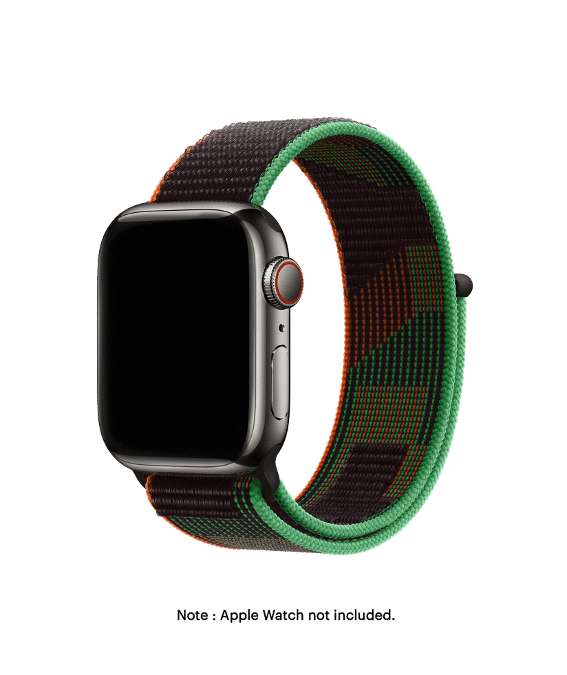 Black Unity Nylon Loop Apple WatchBand 42 44 45 49mm Buy At DailyObjects