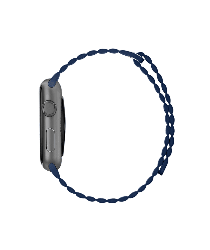 Apple watch shop blue leather loop