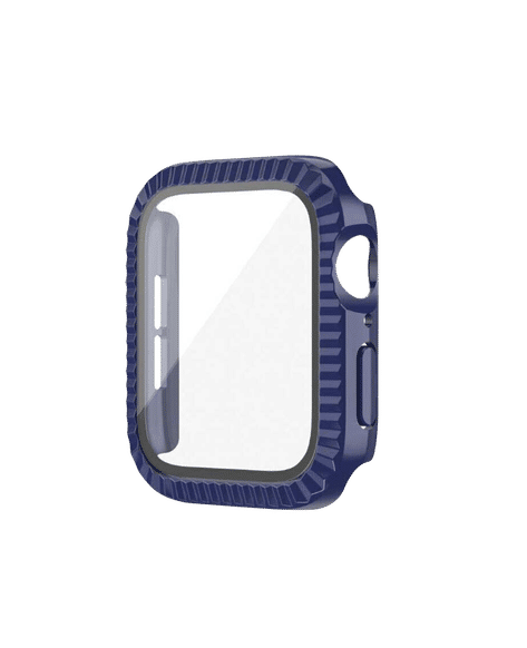 Blue Ribbed Fit Apple Watch Series Case with Screen Protector (40mm)