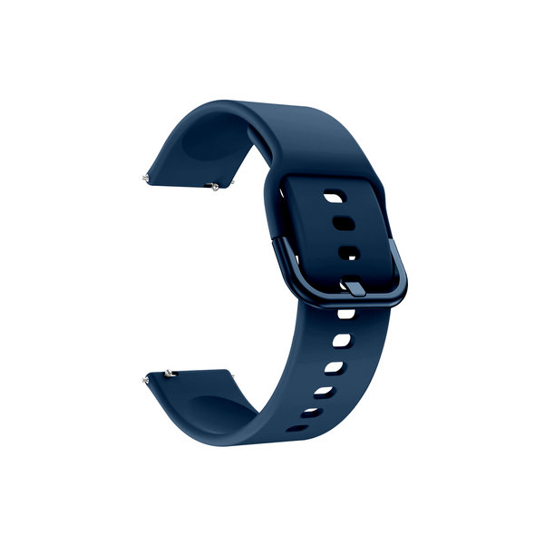 

Blue Silicone Buckle WatchBand for Samsung/OnePlus/Fitbit Smartwatches (20mm)