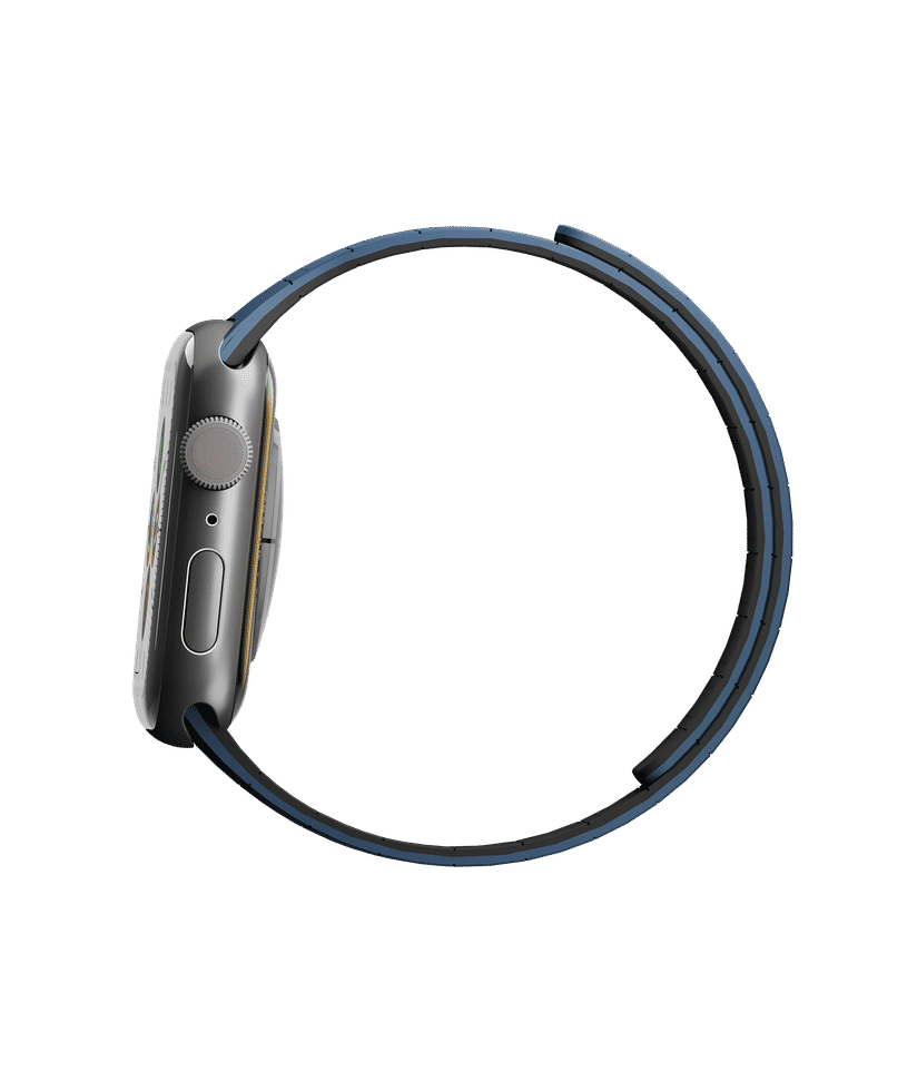 Blue Velour Snap On Apple WatchBand 42 44 45 49mm Buy At DailyObjects
