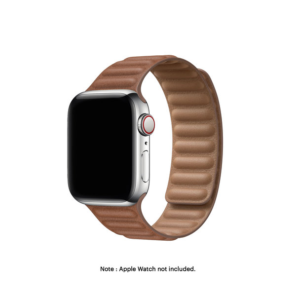 

Brown Poppy Leather Link Apple WatchBand (42/44/45/49mm)