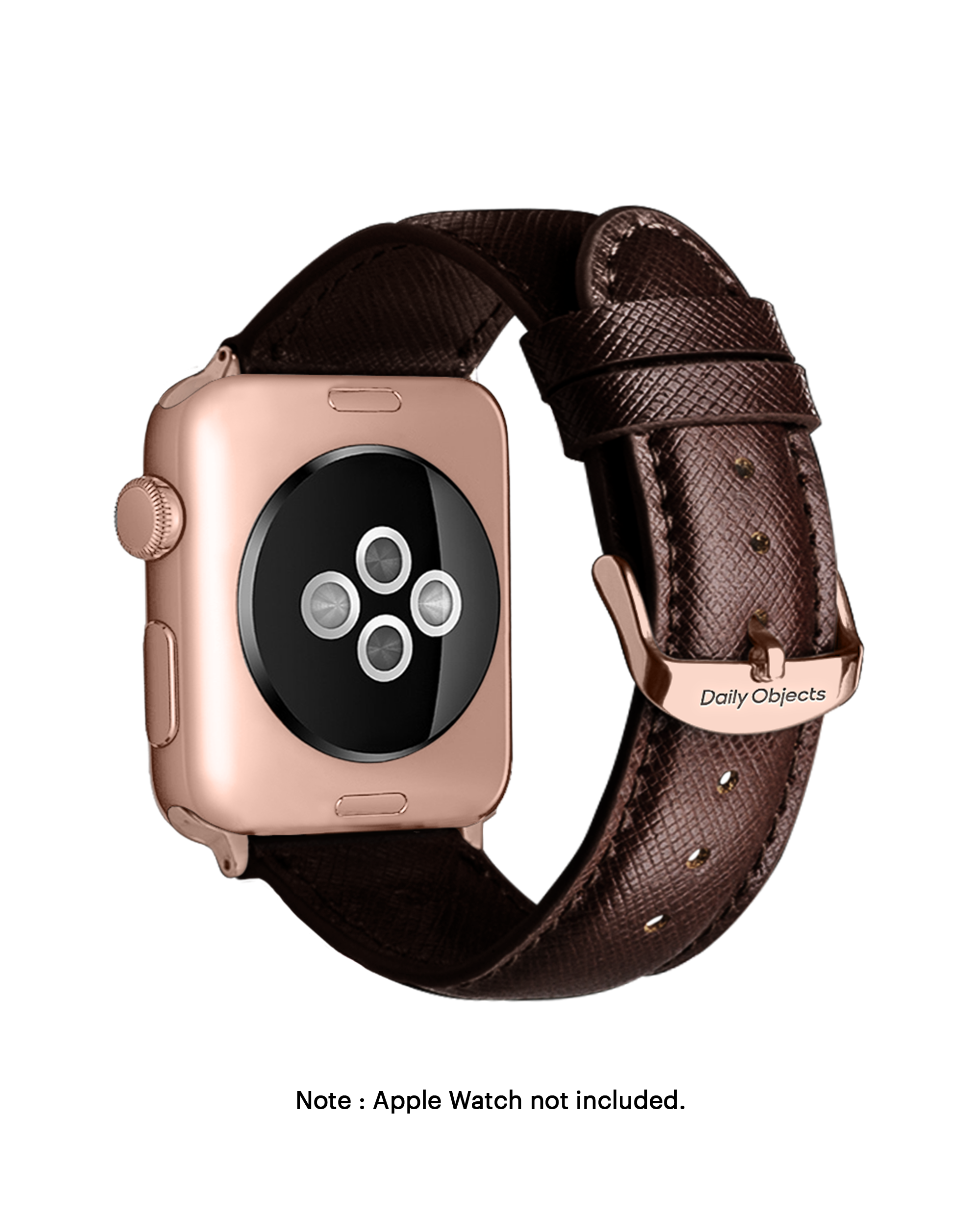 Brown Saffiano Leather Apple WatchBand 