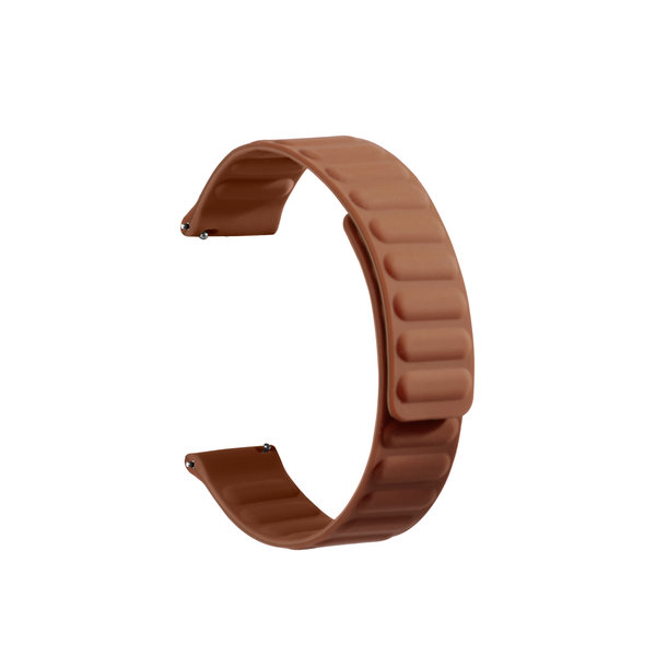 

Brown Silicone Magnetic Poppy WatchBand for Samsung/OnePlus/Fitbit Smartwatches (20mm)