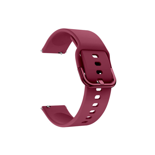 

Burgundy Silicone Buckle WatchBand for Samsung/OnePlus/Fitbit Smartwatches (20mm)