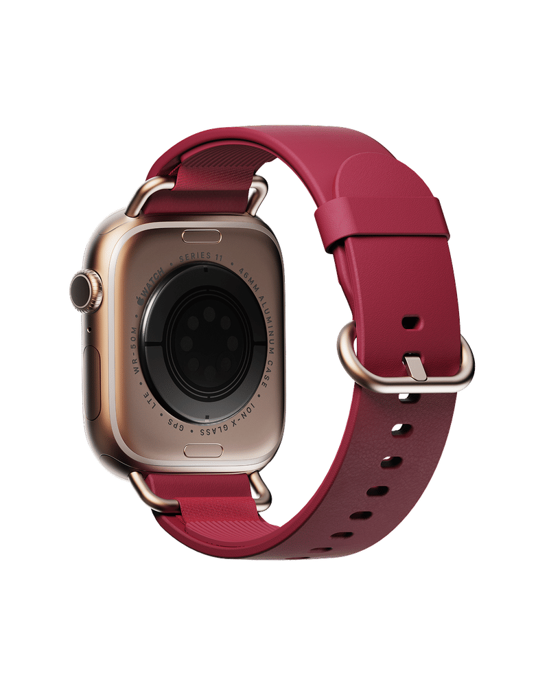 Cherry Ellipse Leather Apple Watch Band (42/44/45/46/49mm)