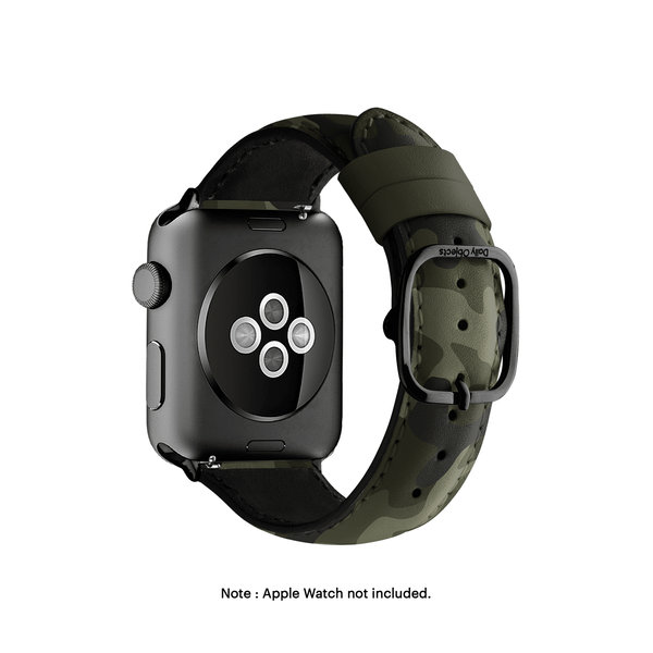 

Dark Camo Leather Apple WatchBand (Black 38/40/41mm)