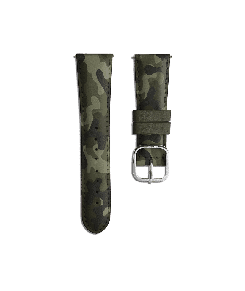 Dark Camo Leather Universal WatchBand (20mm) Buy At DailyObjects