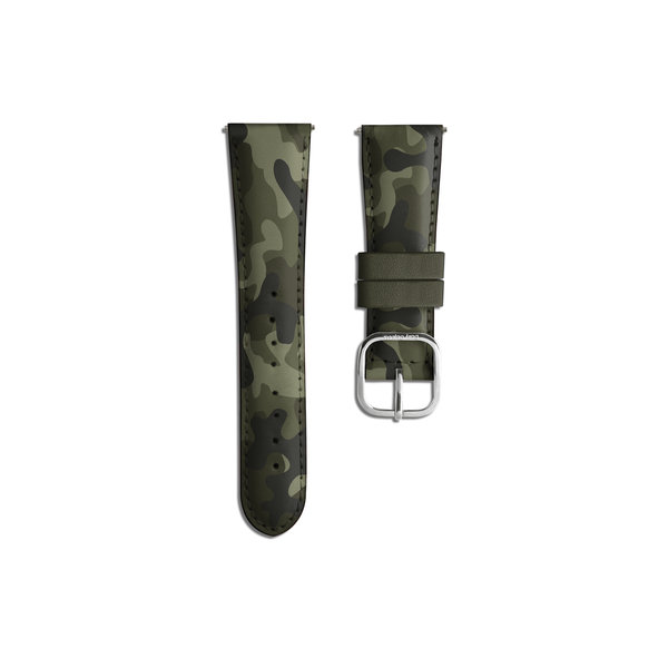 

Dark Camo Leather WatchBand for Samsung/OnePlus/Fitbit Smartwatches (22mm)
