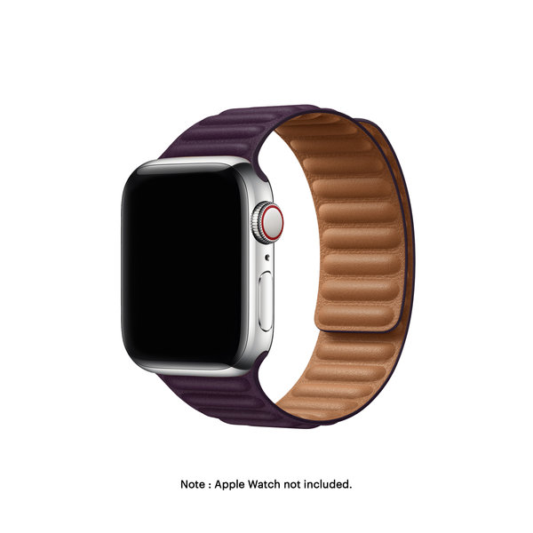 

Dark Cherry Poppy Leather Link Apple WatchBand (38/40/41mm)