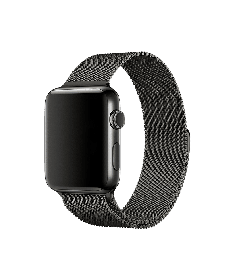 Graphite Magnetic Milanese Loop Apple WatchBand (42/44/45/46/49/Series10/11  46mm)