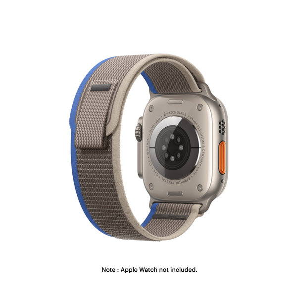 

Gray-Ink Blue Pull Tab Nylon Weave Apple WatchBand (38/40/41mm)