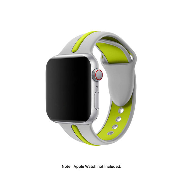 

Gray-Lime Two Tone Silicone Apple WatchBand (38/40/41mm)