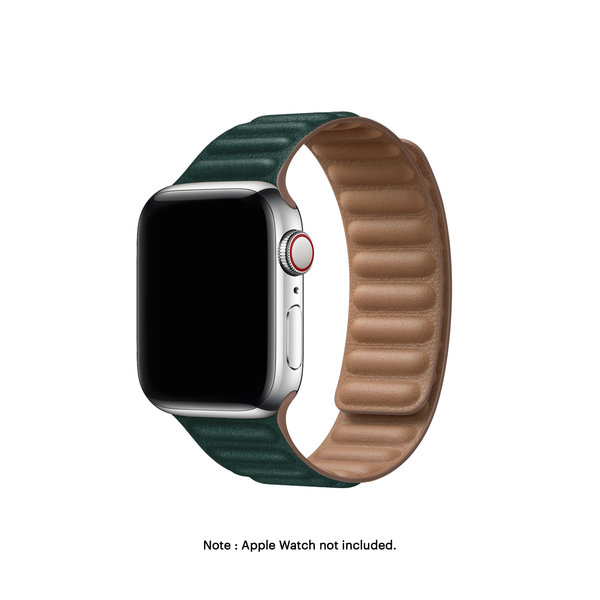 

Green Poppy Leather Link Apple WatchBand (42/44/45/49mm)