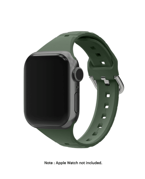 Green Ribbed Silicone Apple WatchBand (38/40/41mm)