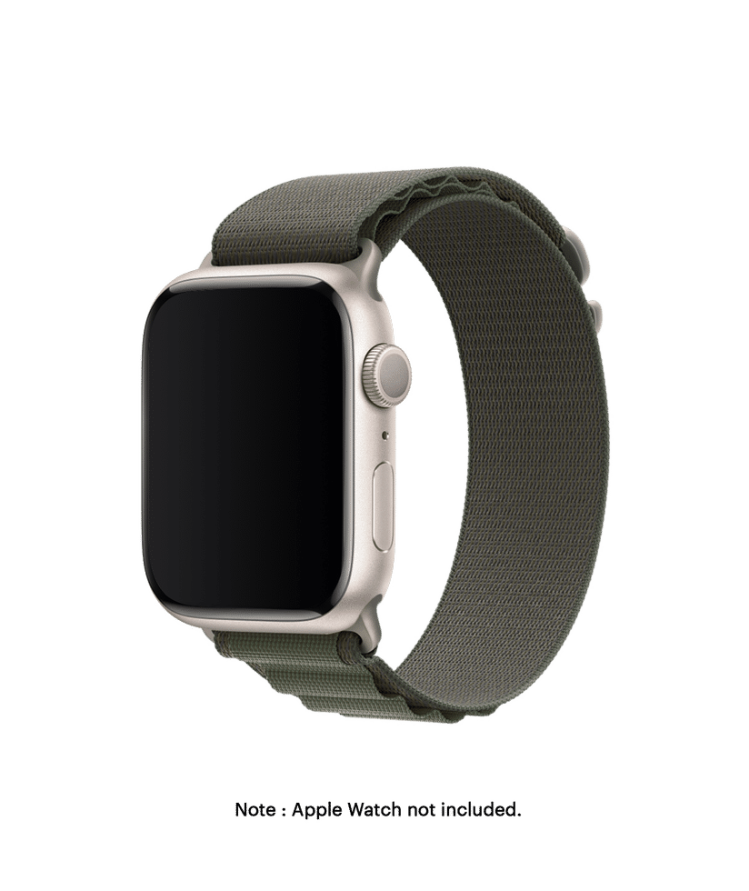 Apple Watch スポーツループ バンド カーキ 42 44 45 - ラバーベルト