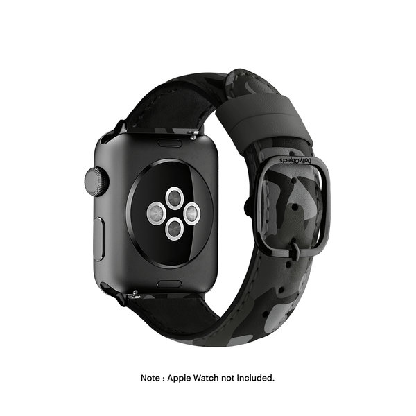 

Grey Camo Leather Apple WatchBand (Black 42/44/45/49mm)