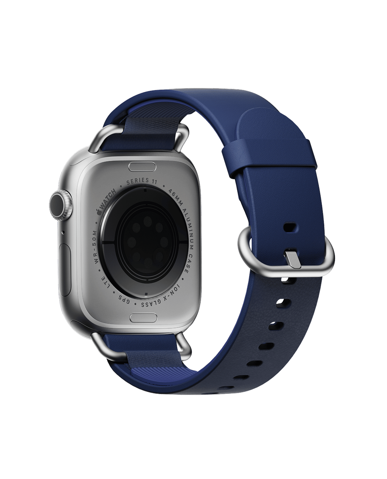 Indigo Ellipse Leather Apple Watch Band (42/44/45/46/49mm)