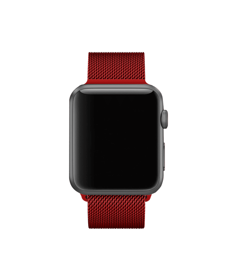 Red milanese loop top