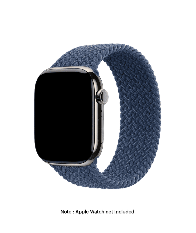 Midnight Blue Braided Solo Loop Apple WatchBand 42 44 45 49mm Buy At DailyObjects