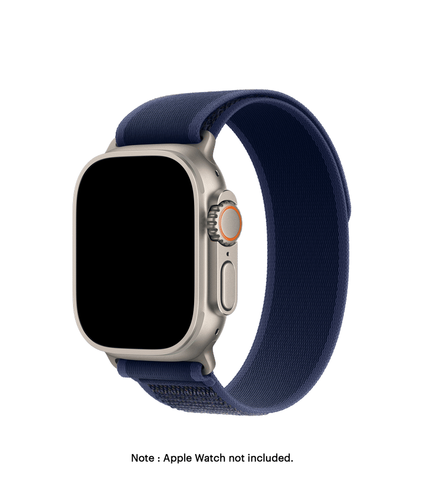 Midnight Blue Pull Tab Nylon Weave Apple WatchBand (38/40/41/Series10/11  42mm)