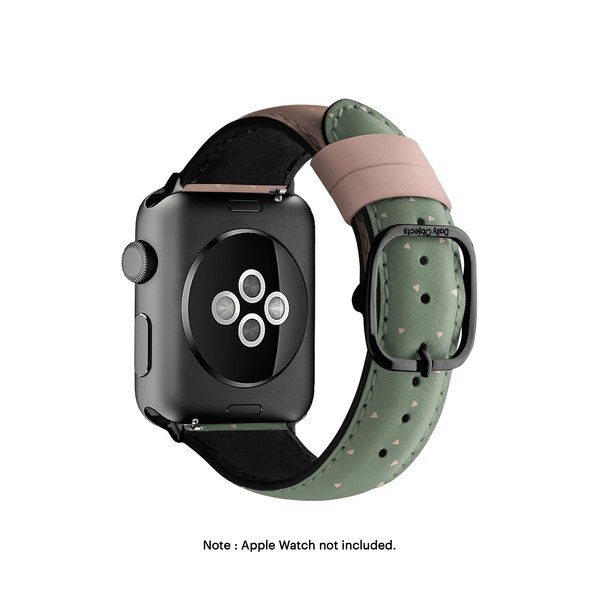 

Mint Lattte Leather Apple WatchBand (Black 38/40/41mm)