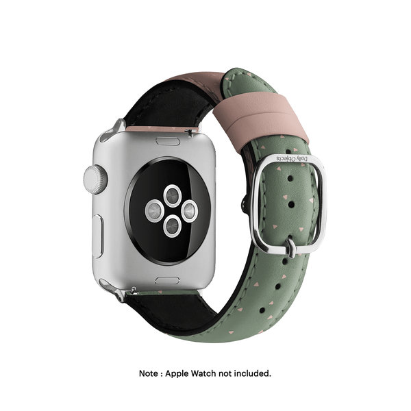 

Mint Lattte Leather Apple WatchBand (Silver 38/40/41mm)