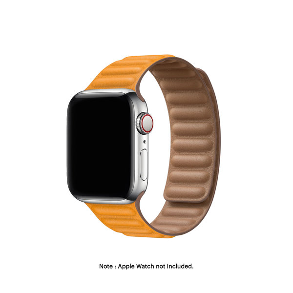 

Mustard Poppy Leather Link Apple WatchBand (42/44/45/49mm)