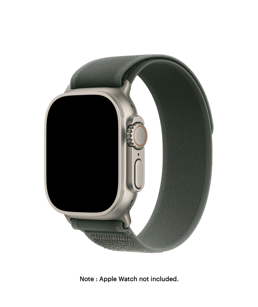 Olive Green Pull Tab Nylon Weave Apple WatchBand 38 40 41mm Buy At DailyObjects