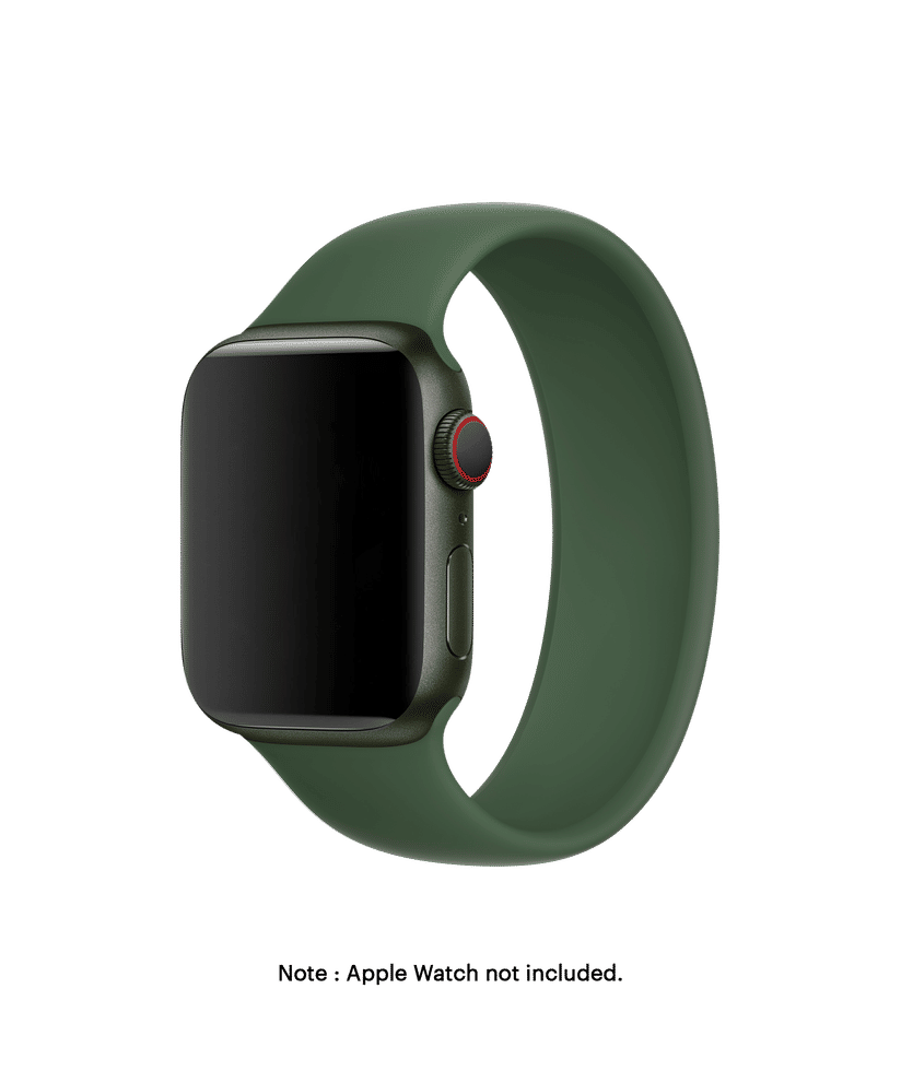 Olive Solo Loop Silicone Apple WatchBand (42/44/45mm) Buy At