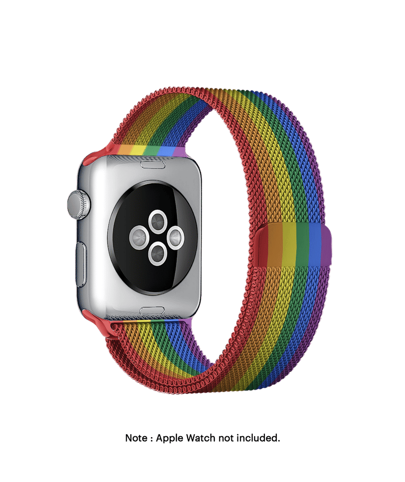 Pride Edition Magnetic Milanese Loop Apple WatchBand 42 44 45