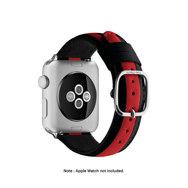 

Racing Red Leather Apple WatchBand (Silver 42/44/45/49mm)