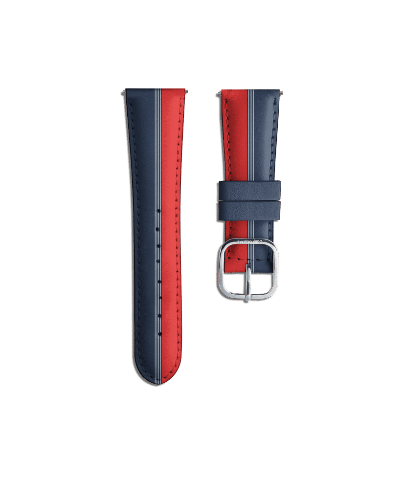 Red leather watch strap 20mm deals