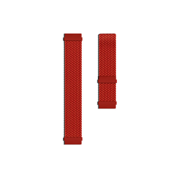 

Red Braided Solo Loop WatchBand for Samsung/OnePlus/Fitbit Smartwatches (20mm)