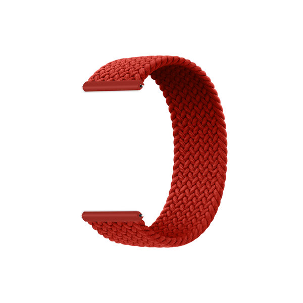 

Red Braided Solo Loop WatchBand for Samsung/OnePlus/Fitbit Smartwatches (22mm)