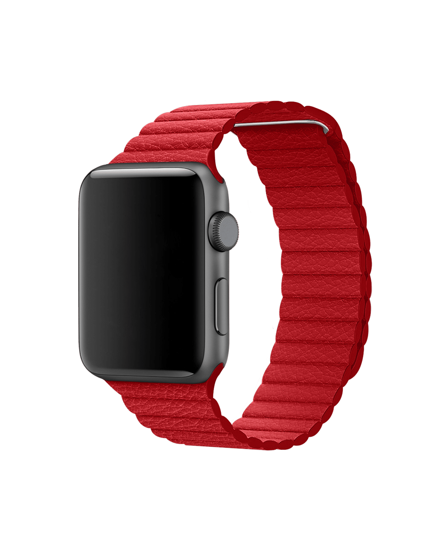 red leather apple watch band