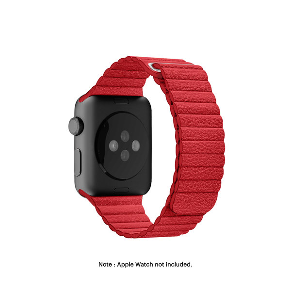 

Red Leather Loop Apple WatchBand (42/44/45/49mm)