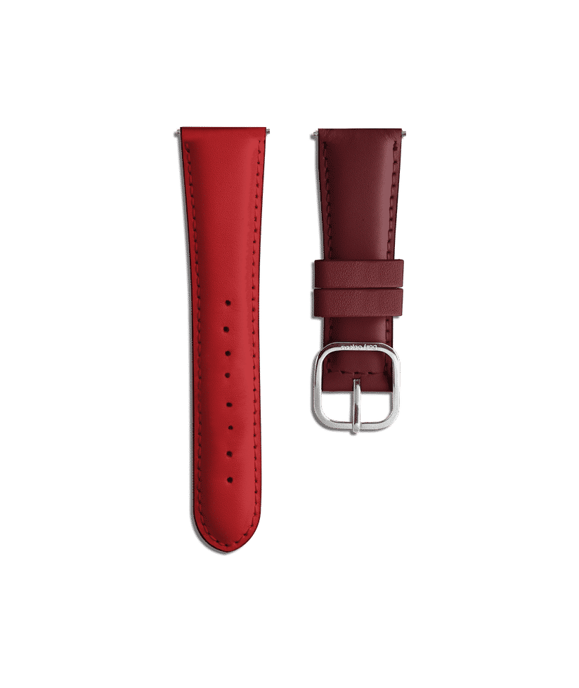 Red Maroon Leather Universal WatchBand 22mm Buy At